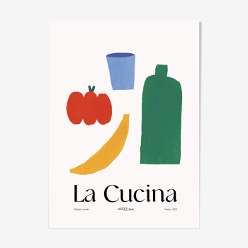 Wall poster minimalist kitchen banana pepper 50cm*70cm