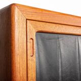 Extra long Danish sideboard, teak, oak, leatherette, 280 cm, Arne Hovmand-Olsen