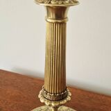 Two gilded bronze candlesticks, 19th century
