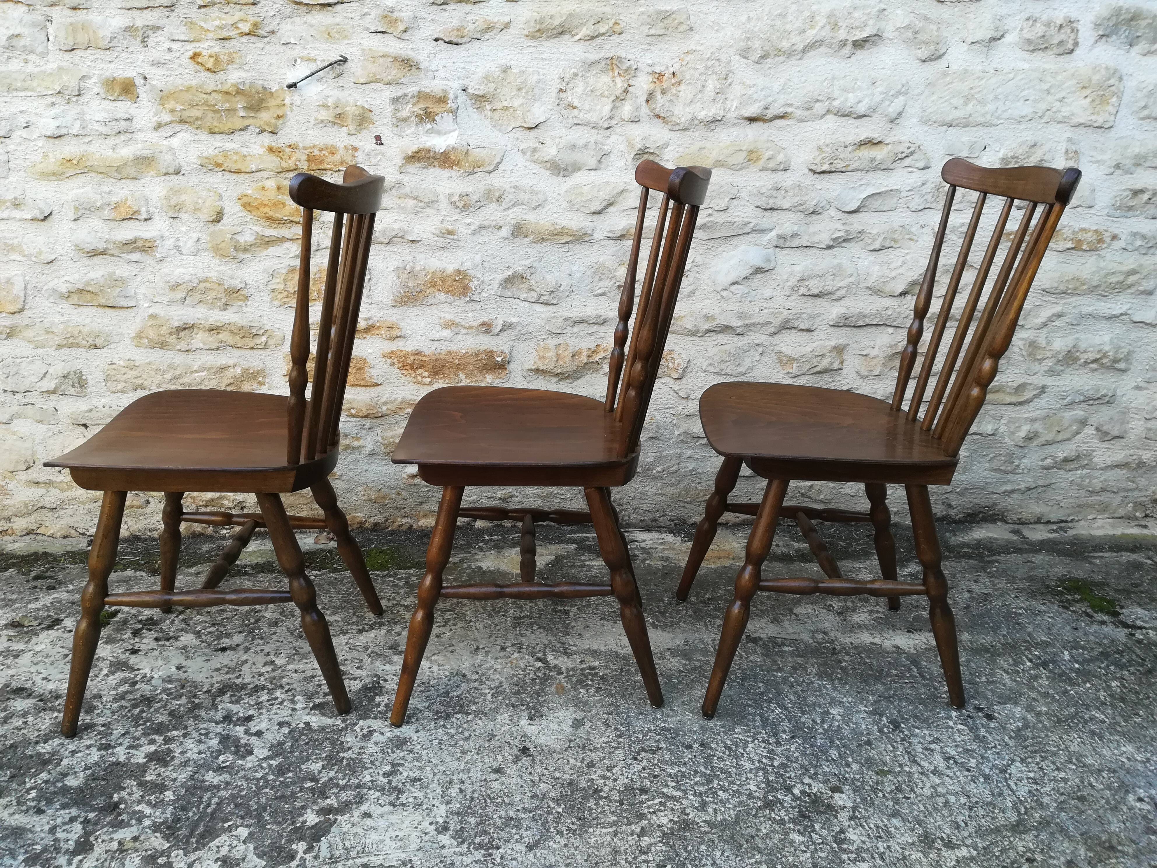 Mismatched bistro chairs