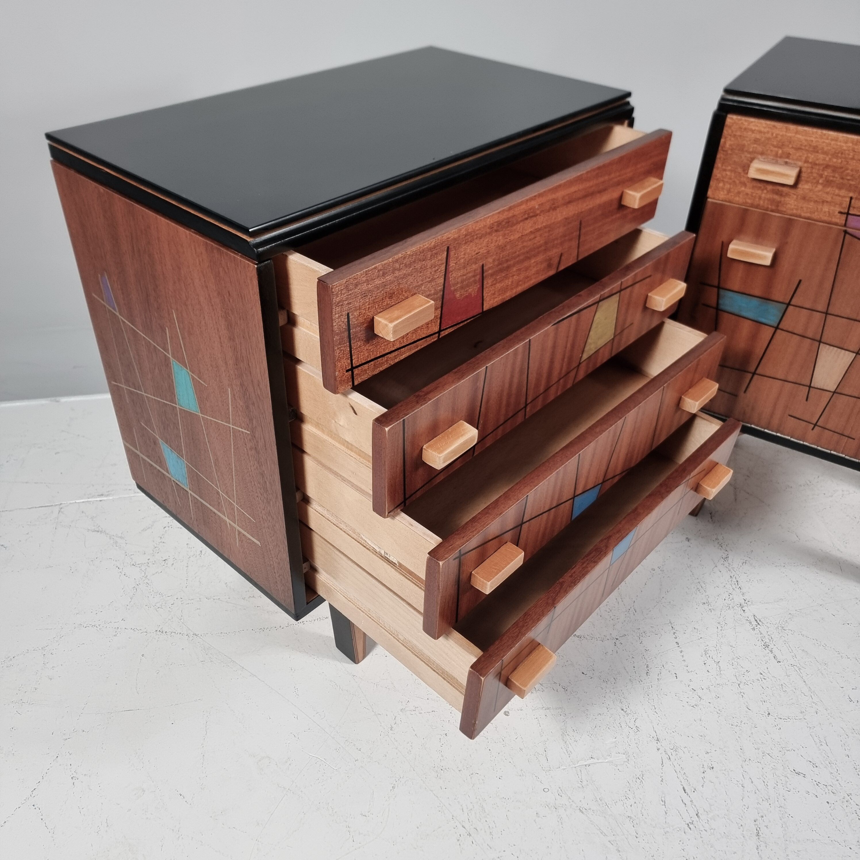 Tables de chevet, années 1970, ensemble de 2