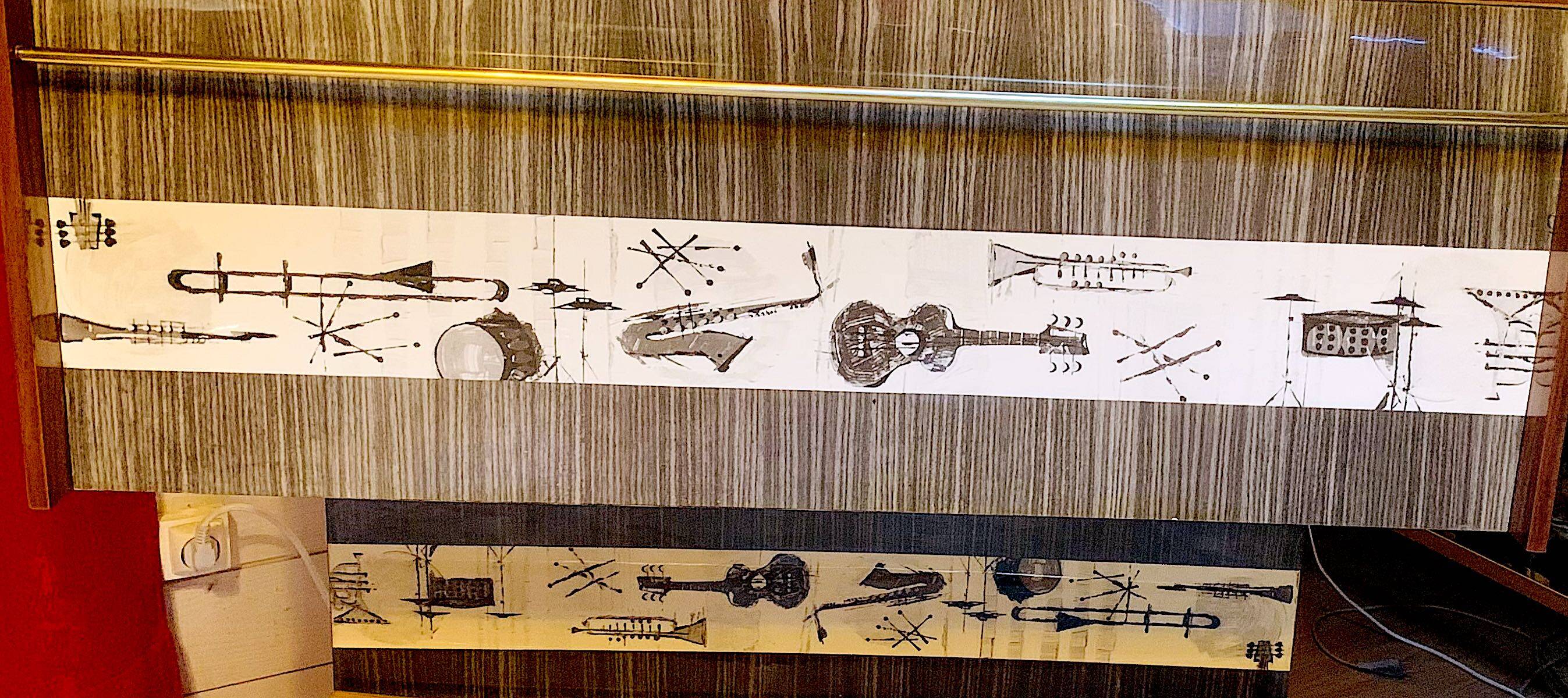 Cantù Italian Bar, wood and brass by Luigi Scremin