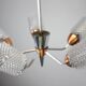Glass and chrome chandelier Drukov Brno, Czechoslovakia, 1970s