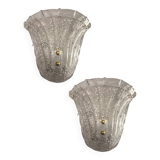 Murano Glass Sconces Set of 2 1970’s