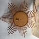 Vintage rattan sun mirror