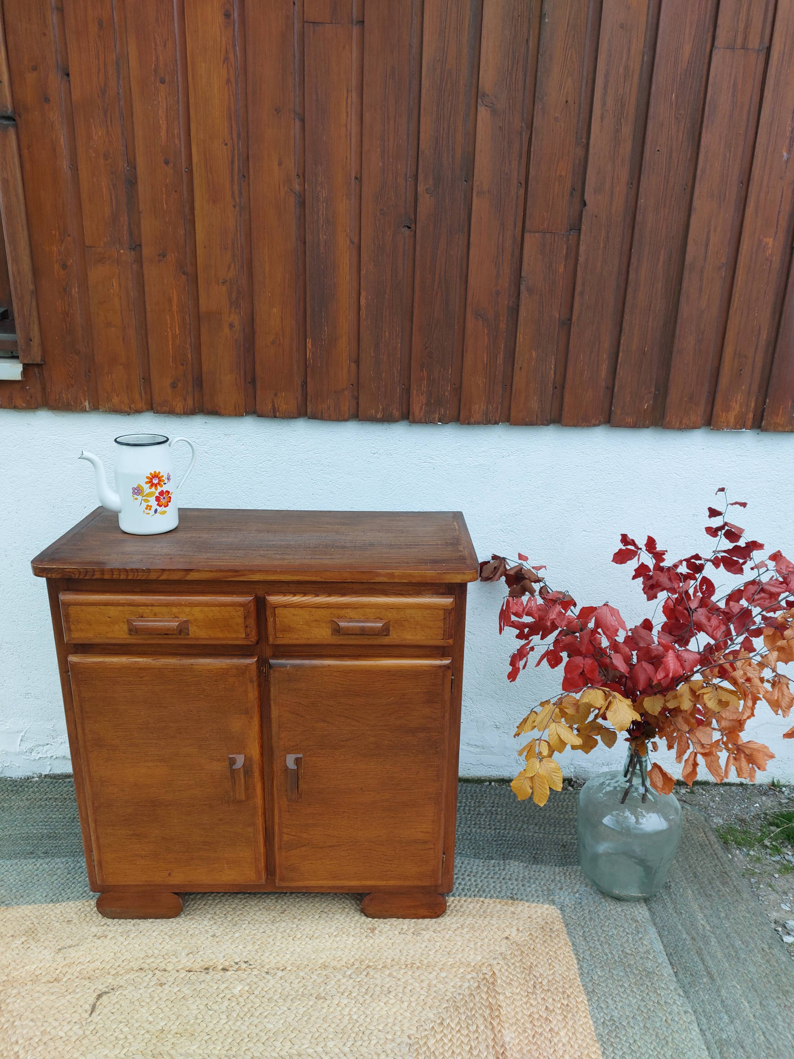 Vintage wooden handle buffet
