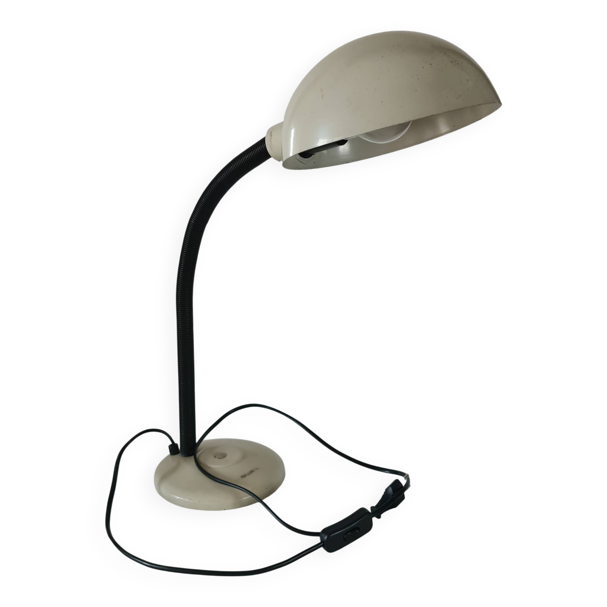 60s Articulated Lamp – Beige Metal and Flexible Neck