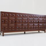 Buffet crédence brutaliste espagnol vintage des années 1970