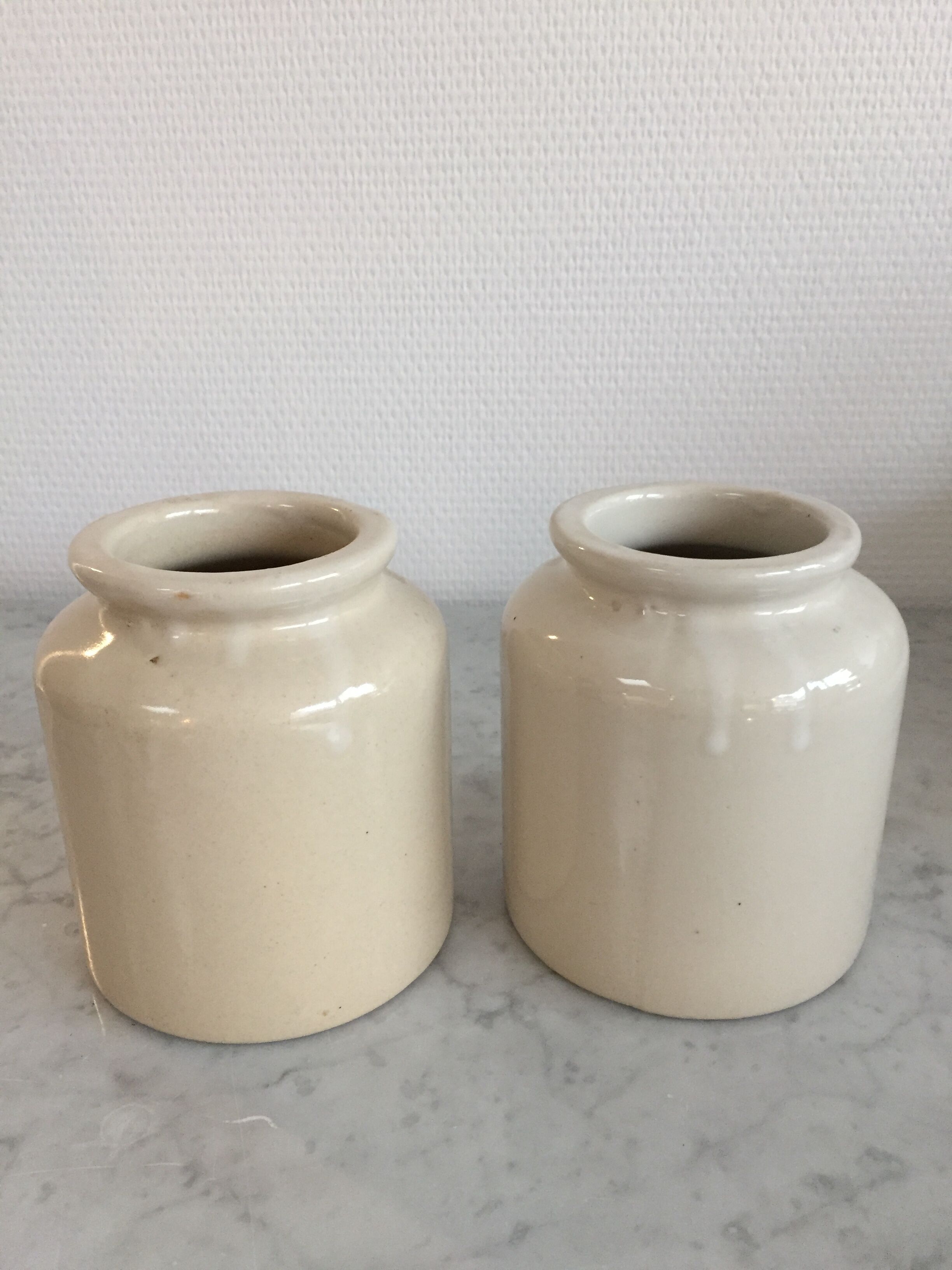 Ancient mustard pots made of sandstone