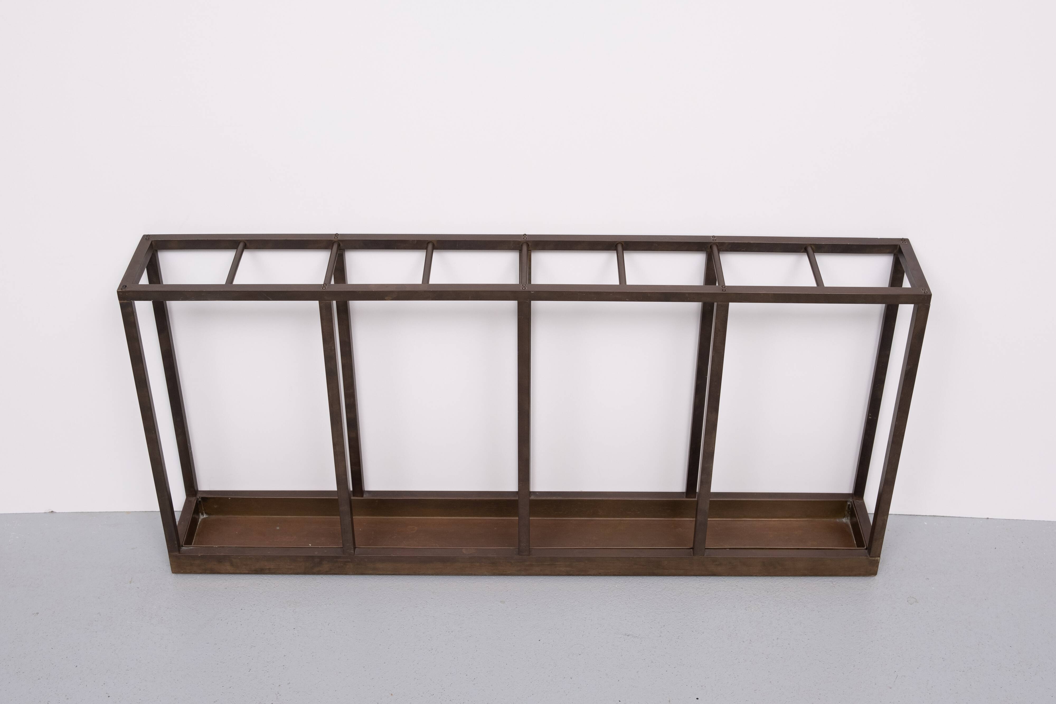 Art deco Brass Umbrella and walking stick stand 1930s Holland