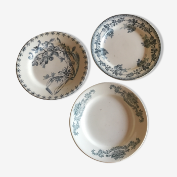 Set of 3 old plates