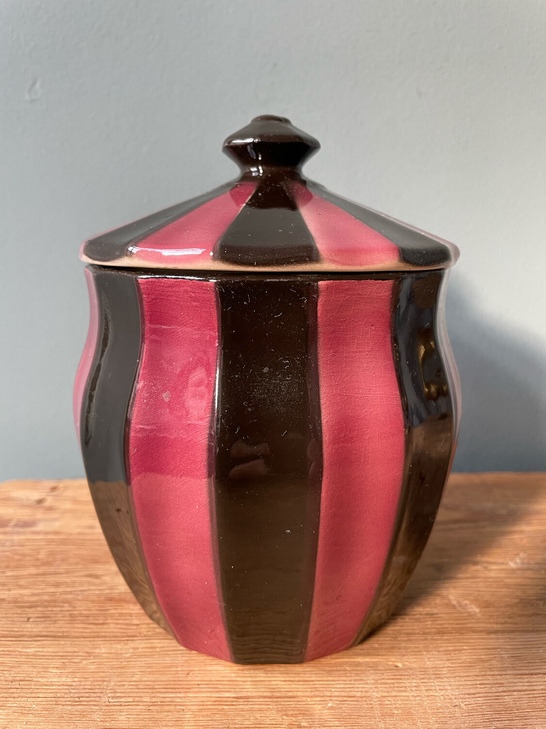 Covered pot in glazed ceramic Gustave De Bruyn