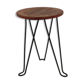 Mid-Century Wooden Stool, 1950's, Czechoslovakia