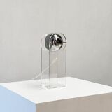 Italian plexi and chrome table lamp