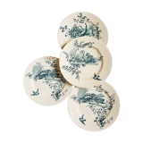 Assiettes plates anciennes terre de fer Salins Édouard Charbonnier