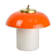 Mid-century orange glass & brass mushroom lamp