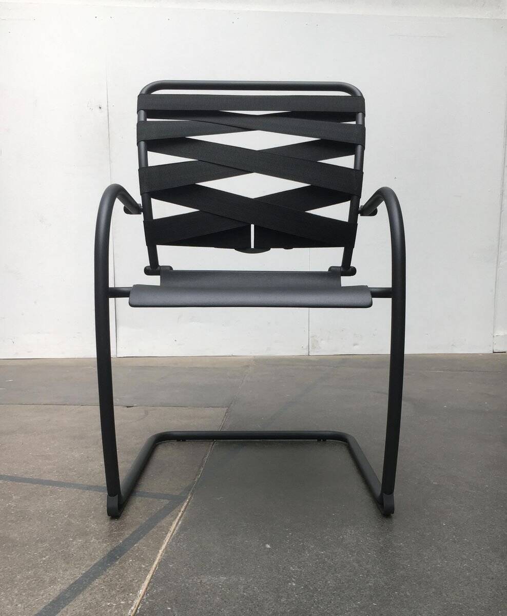 Set of vintage Italian postmodern cantilever armchairs Canasta by Heron Parigi for Heron Parigi Design.