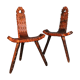 Brutalist tripod chairs 1960