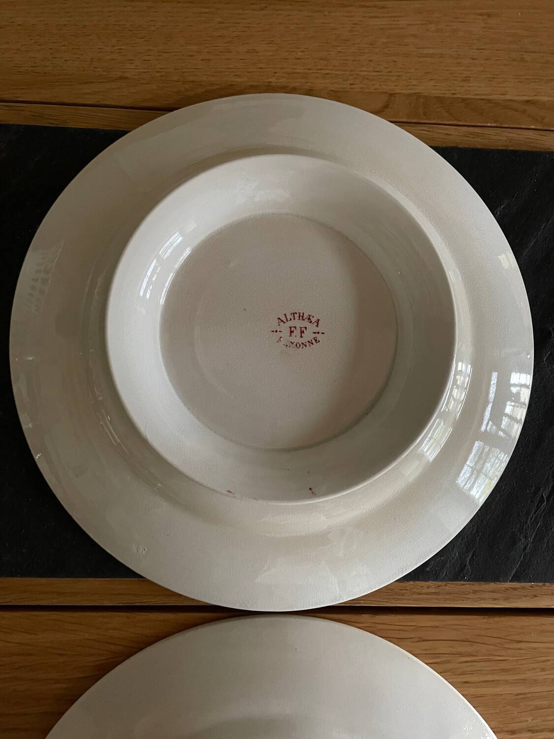 Set of two Terre de fer compote bowls, Althea model