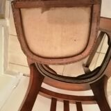 Chaise d'aisance en bois ancienne chene massif
