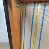 D500 armchair in black leather by Hans Olsen 1960