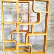 Bent plywood wall, bookcase, flowerbed, Volak by Holesov, 1960s Czechoslovakia