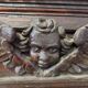 Large fireplace aedicule, carved frame, Renaissance style, 17th century, Italy