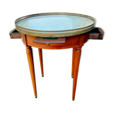 High table old hot water bottle Louis XVI style with marble top