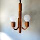 Domus hanging lamp, teak lamp, 80s