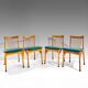 Vintage dining chairs, set of four, Italy 1960s