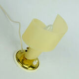 1950s mid century table lamp brass plastic