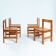 Minimalist vintage pine dining chairs with visible joints,The Netherlands,
