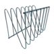 Chrome metal Z magazine rack
