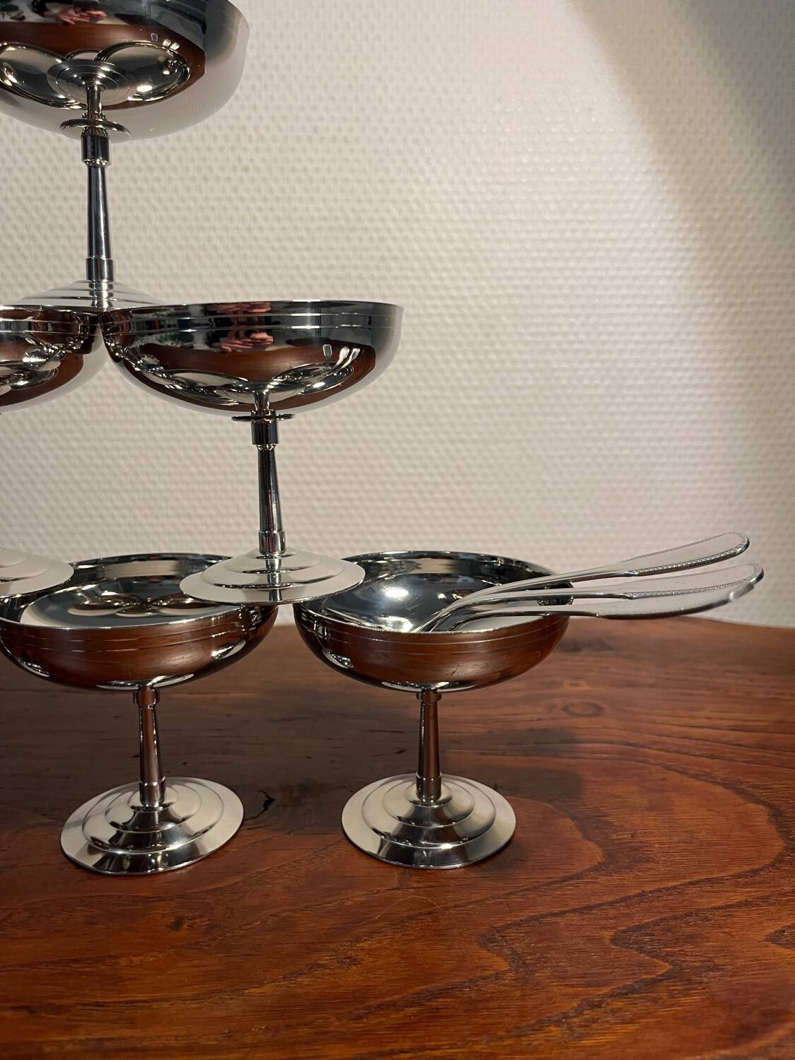 Letang Remy sorbet ice cream cup and Guy Degrenne fork