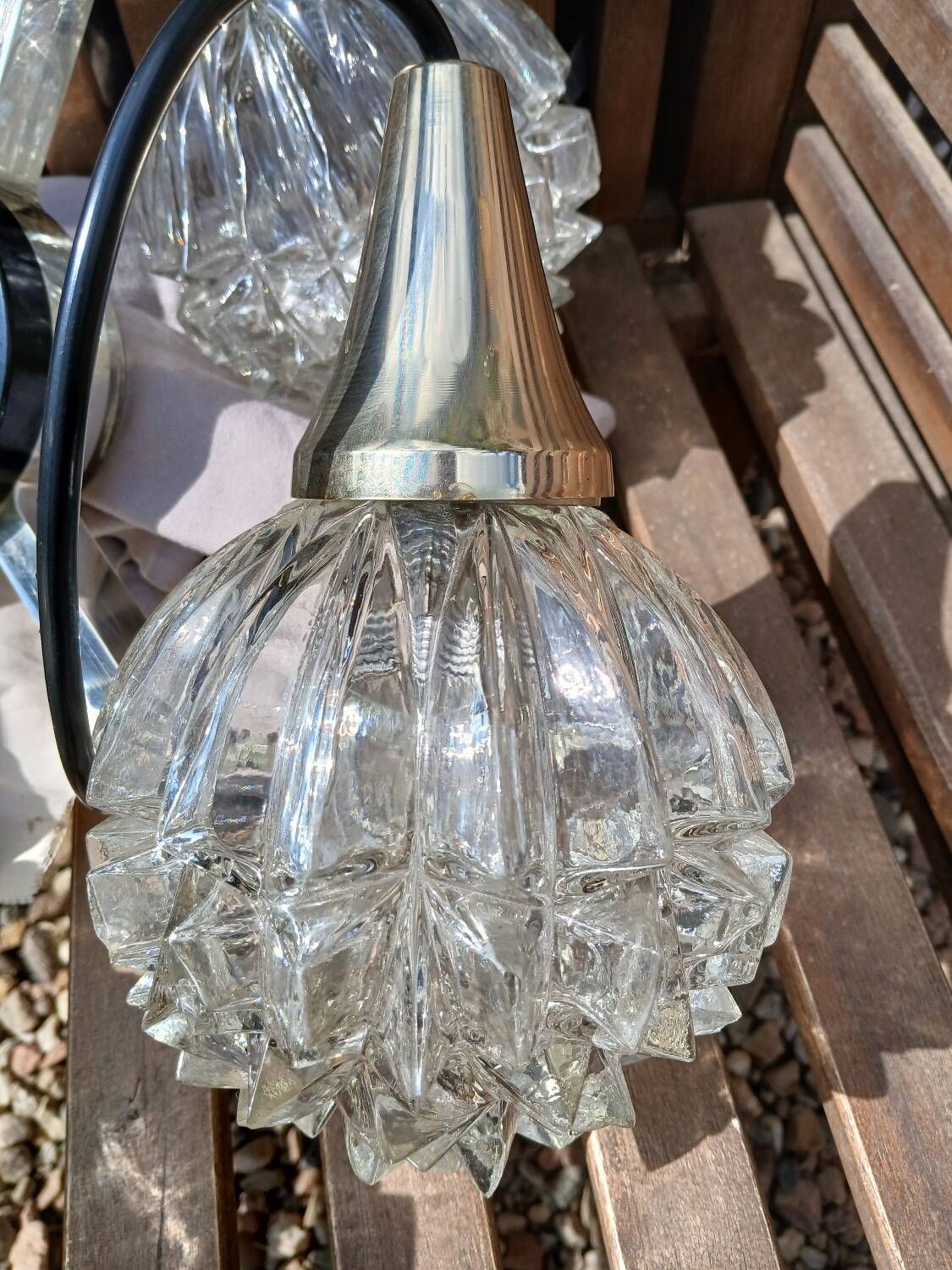 Chandelier, vintage waterfall suspension