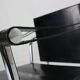 Le Corbusier Set of 2 Black Leather Armchairs Model- LC1 for Cassina, 1970s