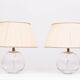 Set Glass ball table lamps 1970s France