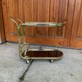 Regency brass 2-tier bar cart, 1960s