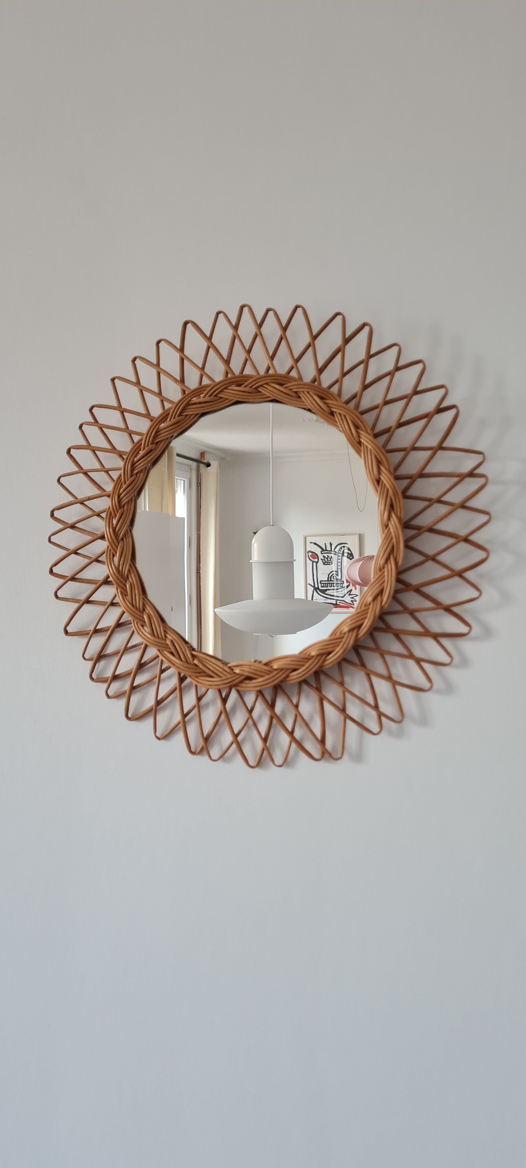 Wicker mirror
