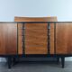 Enfilade rajmund hałas en noyer mid-century polonais 1960s