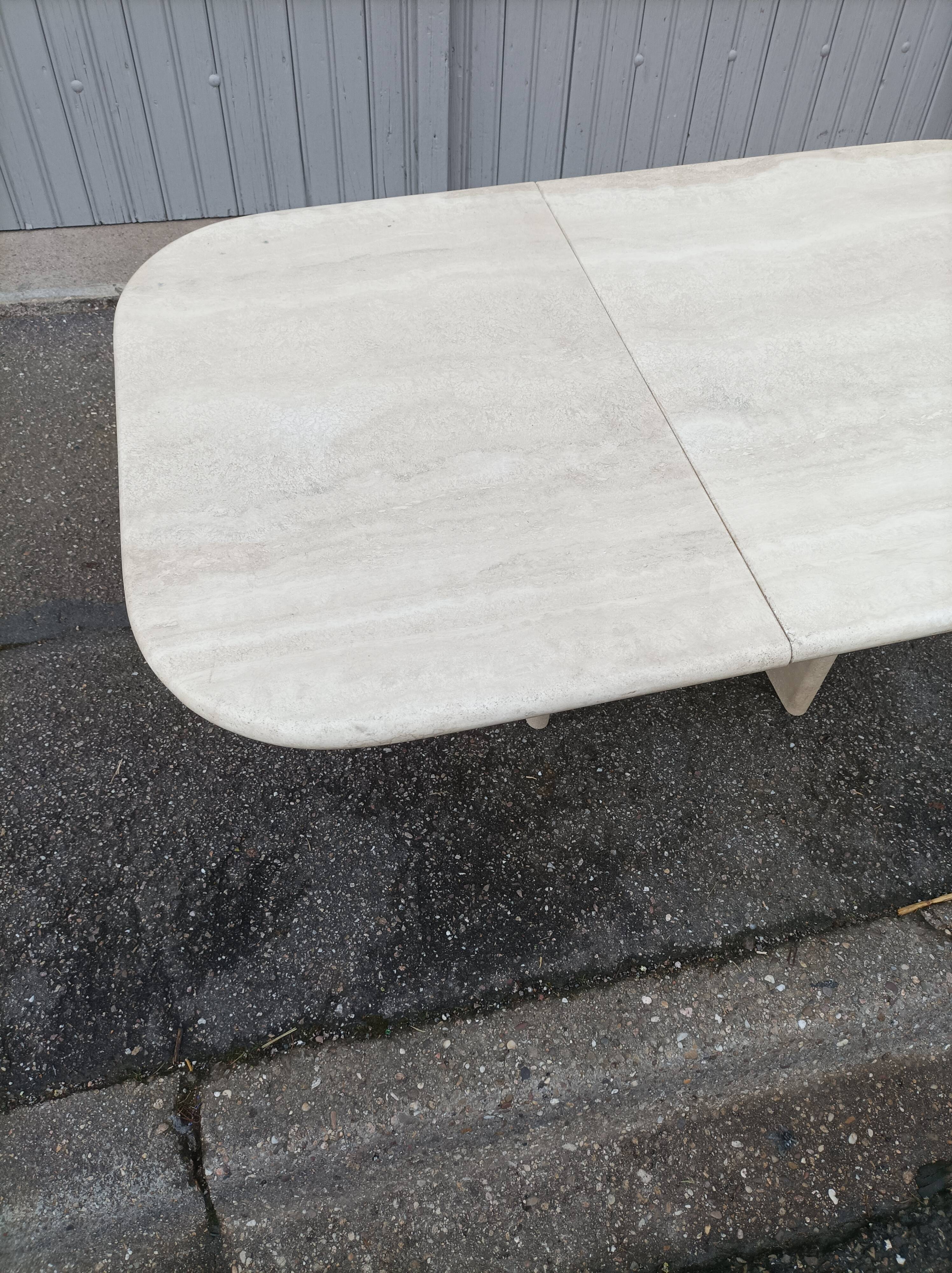 Table basse vintage travertin
