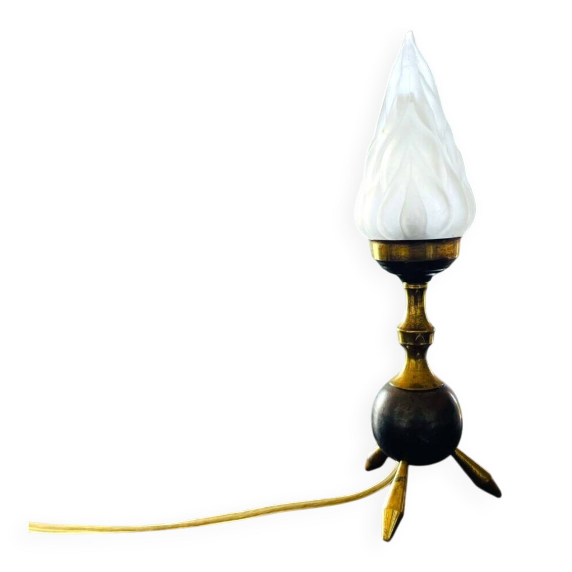 Brass tripod Space Age table lamp