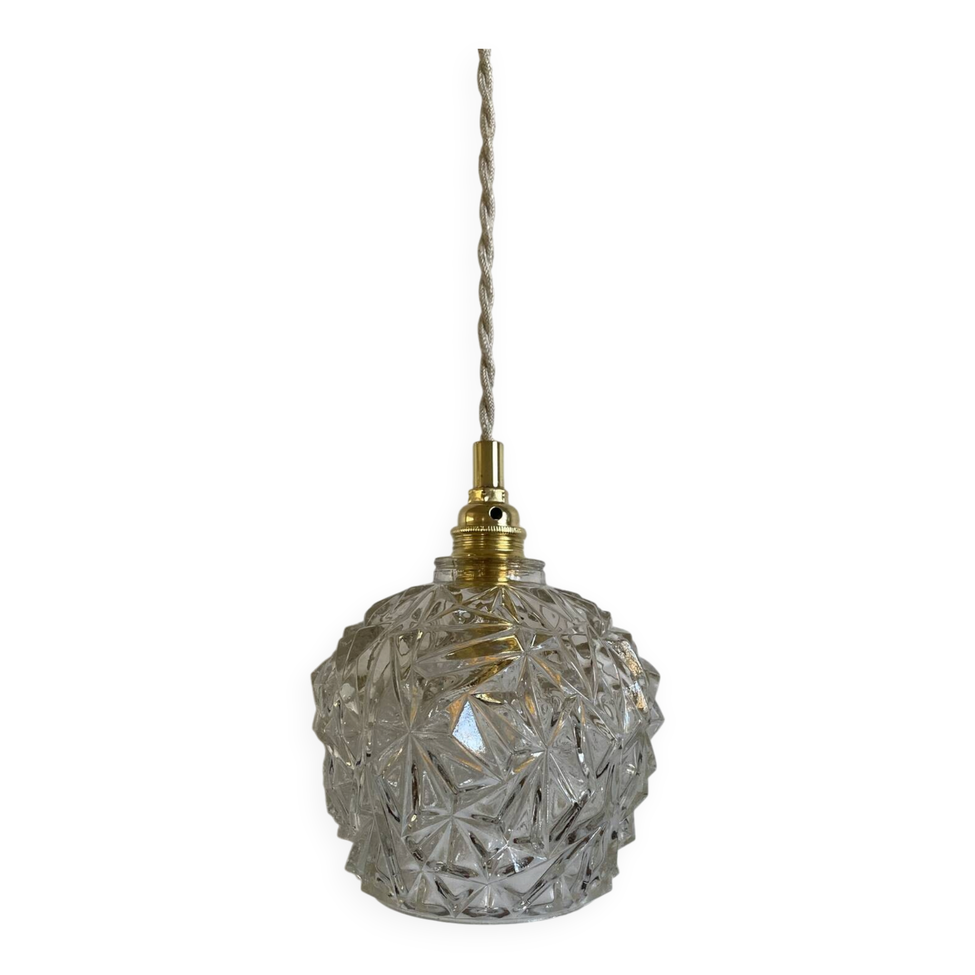 Baladeuse globe vintage en verre 