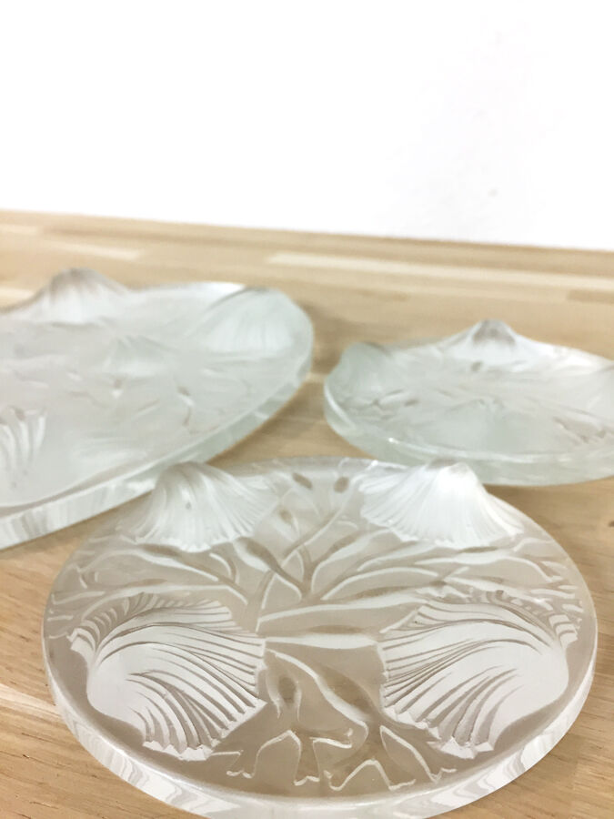 Set under crystal plate VERLYS France, 1930