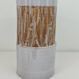 Large ceramic cylinder vase by Les Argonautes