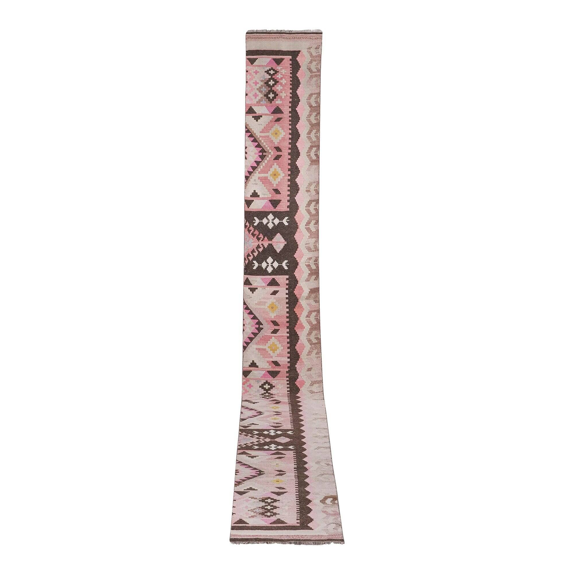 Vintage Turkish hallway rug 70x600 cm