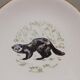 6 assiettes plates Gien Marly "animaux des forêts"