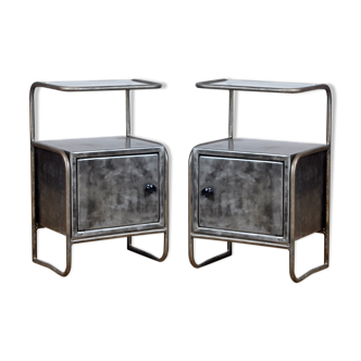 Set iron nightstand, 1950s