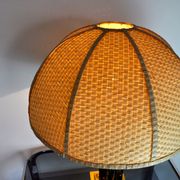 Lampe faux bambou en laiton, France, 1970