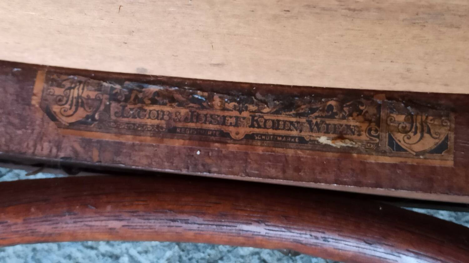 Pair of bistro chairs 1900 Jakob & Joseph Kohn Wien